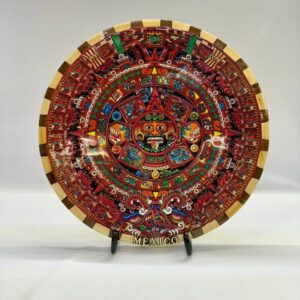 Calendario azteca con cromo multicolor