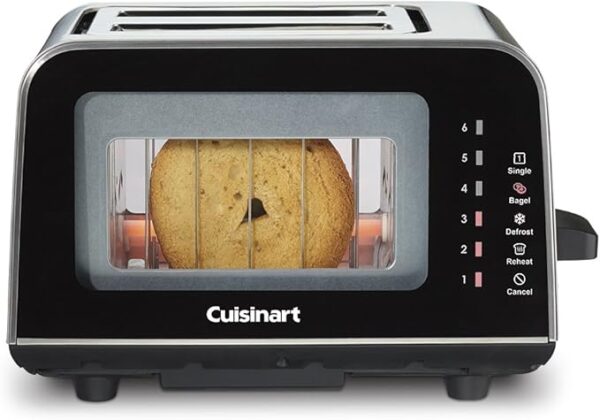 Cuisinart cpt-3000 viewpro vidrio 2 Slice tostador, negro