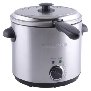Freidora de acero inoxidable Farberware 2QT con control de temperatura y cesta desmontable