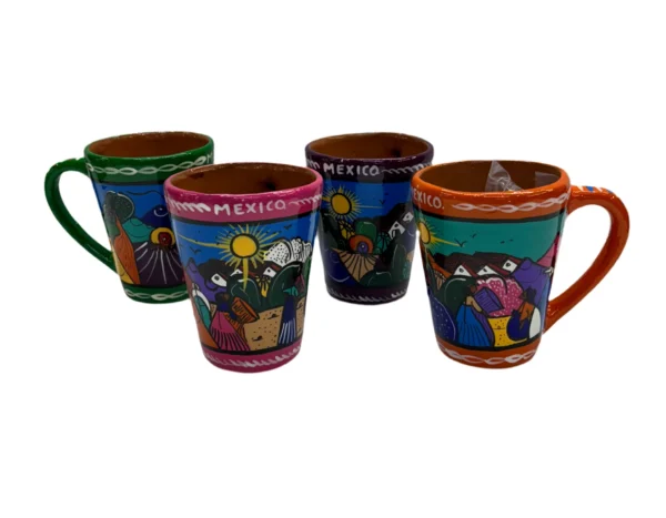 Taza de barro para café, modelo en V Artesanal