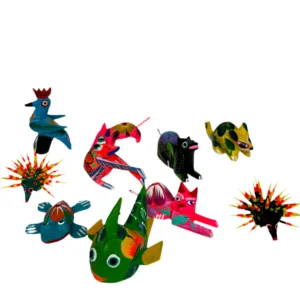 Set surtido de 12 alebrijes mini
