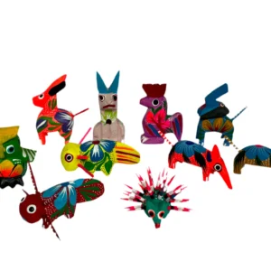 Set surtido de 12 alebrijes mini
