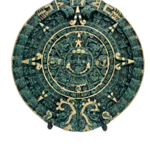 Calendario Rústico de Malaquita verde con dorado