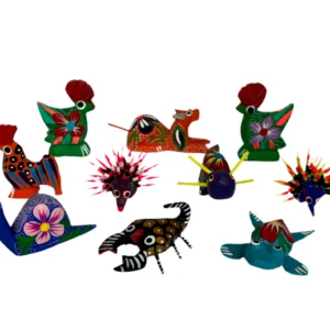 Set surtido de 12 alebrijes mini