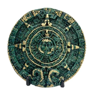 Calendario Rústico de Malaquita verde con dorado