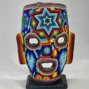 Máscara azteca chica Arte Huichol