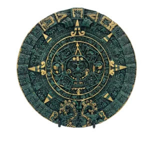 Calendario Rústico de Malaquita verde con dorado