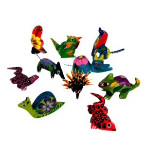 Set surtido de 12 alebrijes mini