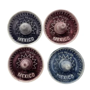 Imán sombrero México en malaquita Artesanal