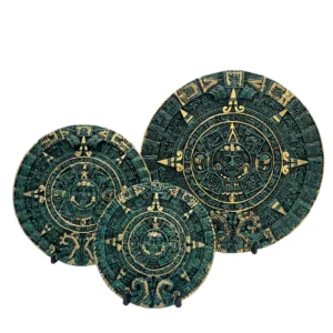 Calendario Rústico de Malaquita verde con dorado