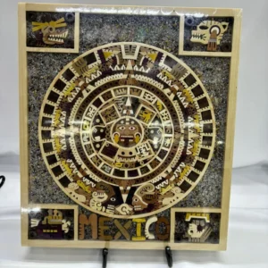 Calendario Azteca en maderas finas naturales