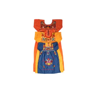 Vestidos bordados de Tehuacan para niñas