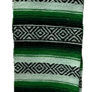 Cobija rayas verde limón