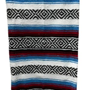 Cobija rayas azul con rojo