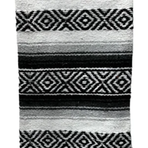 Cobija rayas gris negro