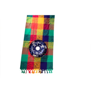 Mantel con cuadros multicolor