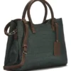 Bolsa Andrea Grabado Cocodrilo Para Mujer Verde