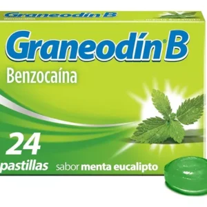 Graneodín B, para dolor de garganta, sabor menta eucalipto
