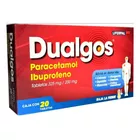 Dualgos Auxiliar para el Dolor, Caja con 20 Tabletas.