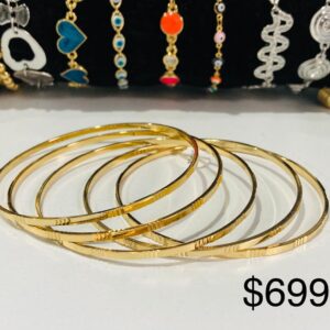 Pulsera semanario (5 pulseras), NICE, 4 baños de oro de 18kt, $699, code 321549