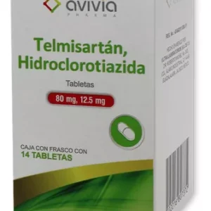 Telmisartán Hidroclorotiazida 14 Tabletas 80/12.5mg